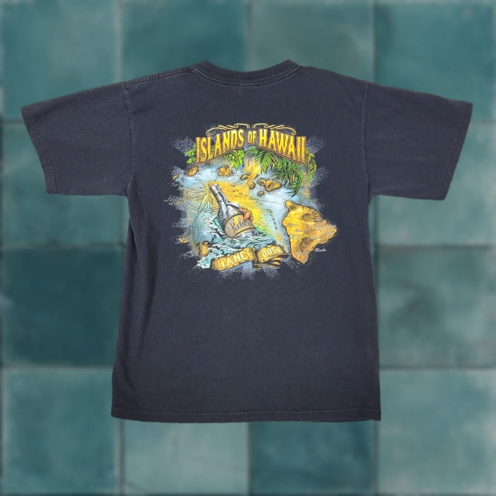 Anvil Vintage Hawaii Islands Shirt Men S M Black Hang Loose Aloha Faded Y2k Shirt T Shirt Anvil Cott