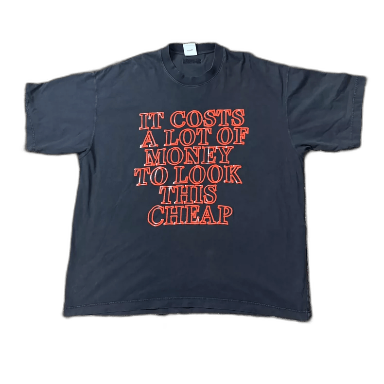 Vetements 24ss Red Slogan Print T Shirt Hoodie, Sweatshirt | FlexRushtees.com