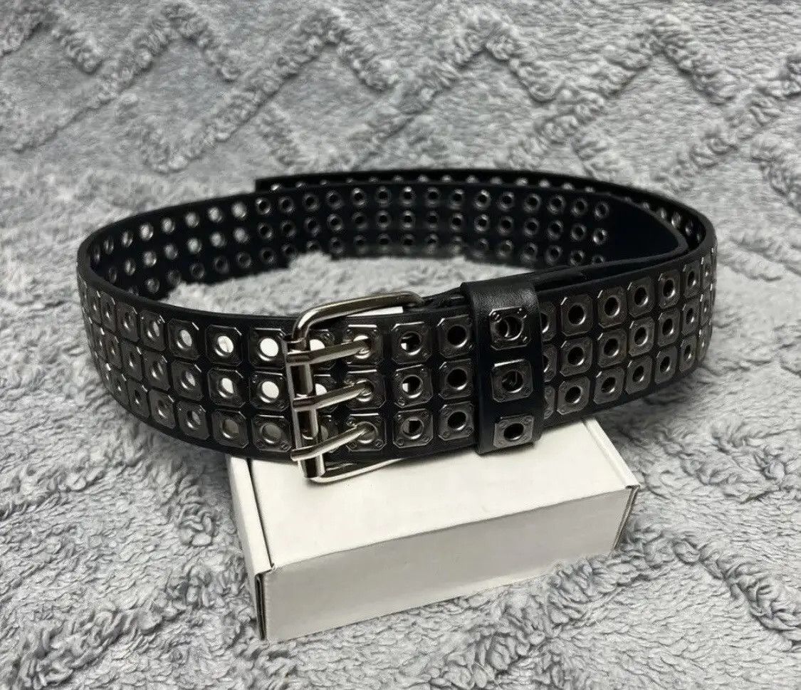 Vintage Y2k Avant Garde Studded Metal Details Belt