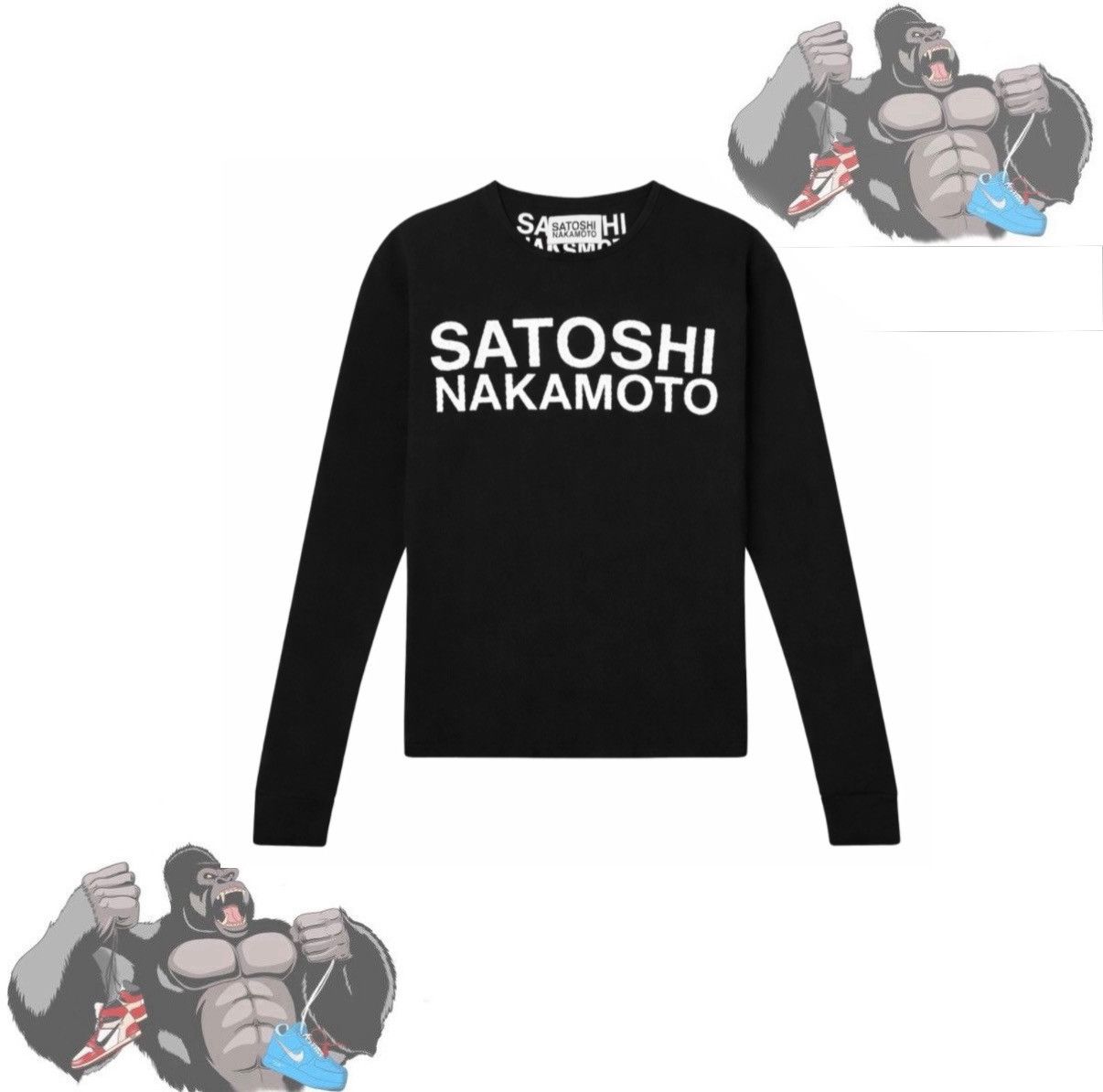 Nakamoto Satoshi Nakamoto Logo Thermal T-Shirts, Hoodie, Sweatshirt | FlexRushtees.com