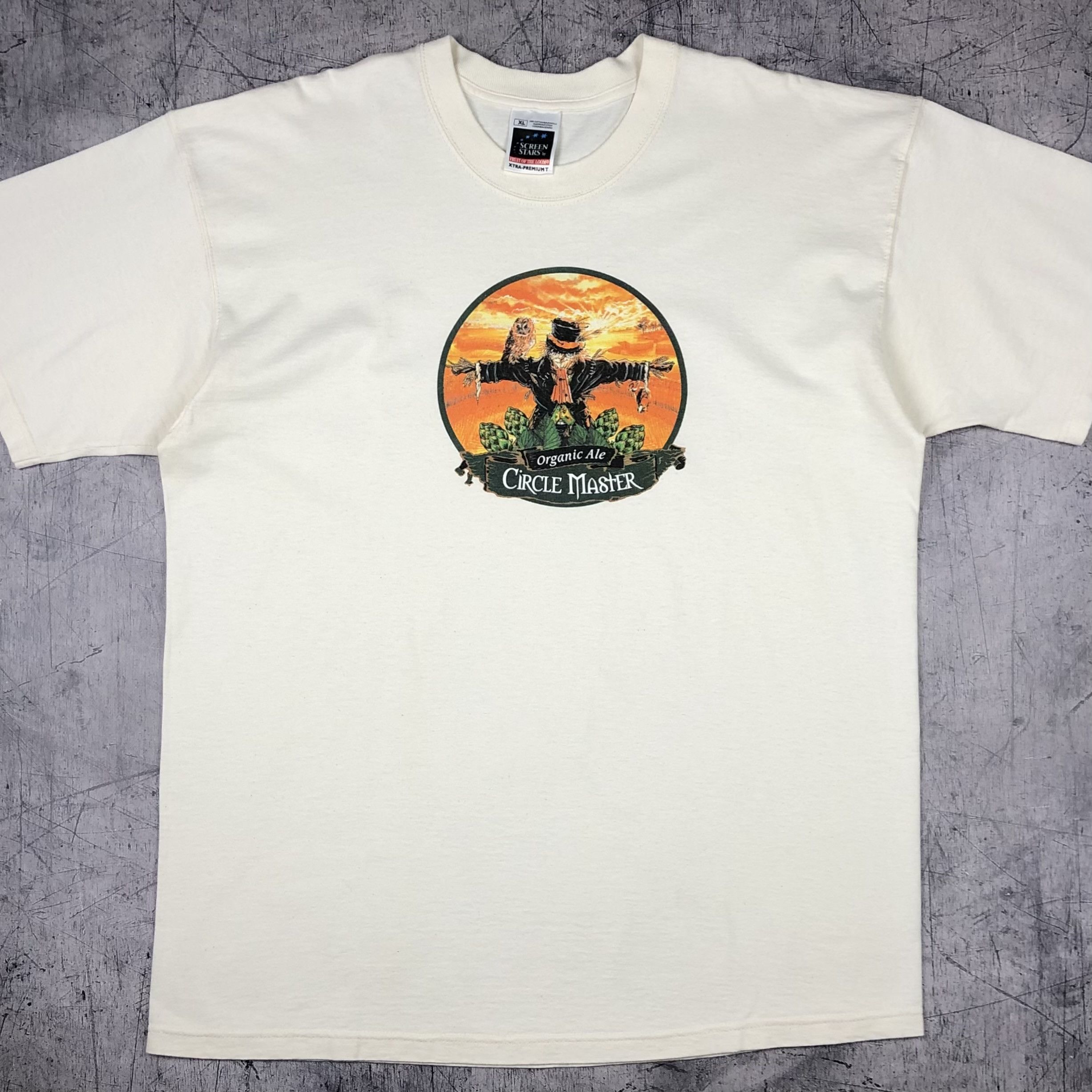 Vintage Scarecrow Organic Ale Circle Master Beer Art Tee Hoodie, Sweatshirt | FlexRushtees.com