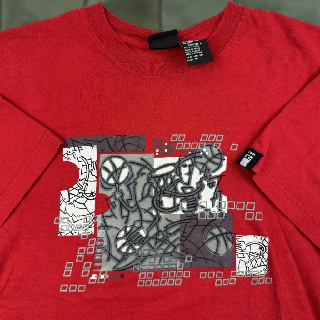 Vintage Starter Basketball T Shirt Adult Medium Red 90s Y2k Graphic Mens