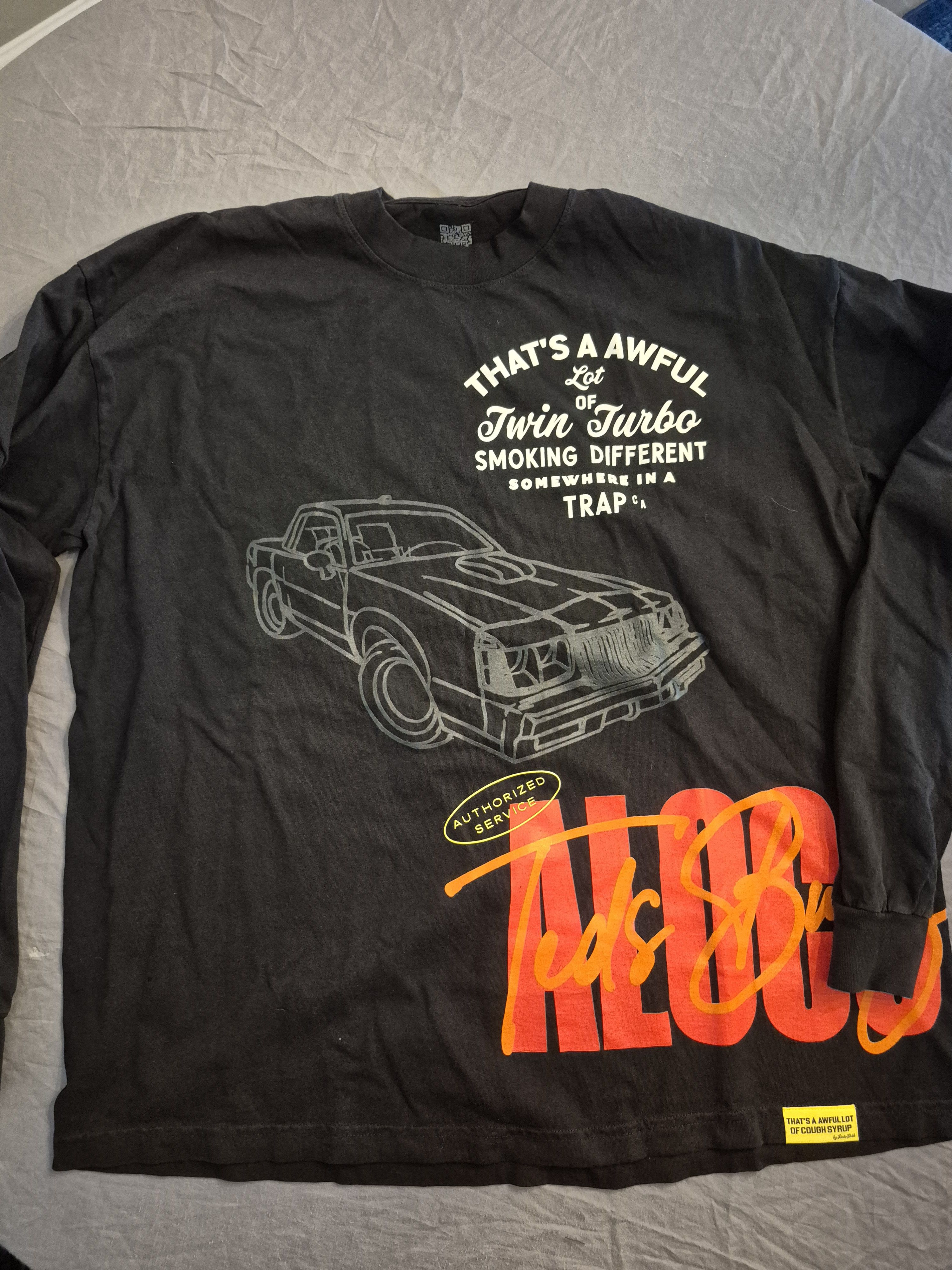 Awful Lot Of Cough Syrup Awful Lot Of Cough Syrup Twin Turbo Long Sleeve Tee Xl