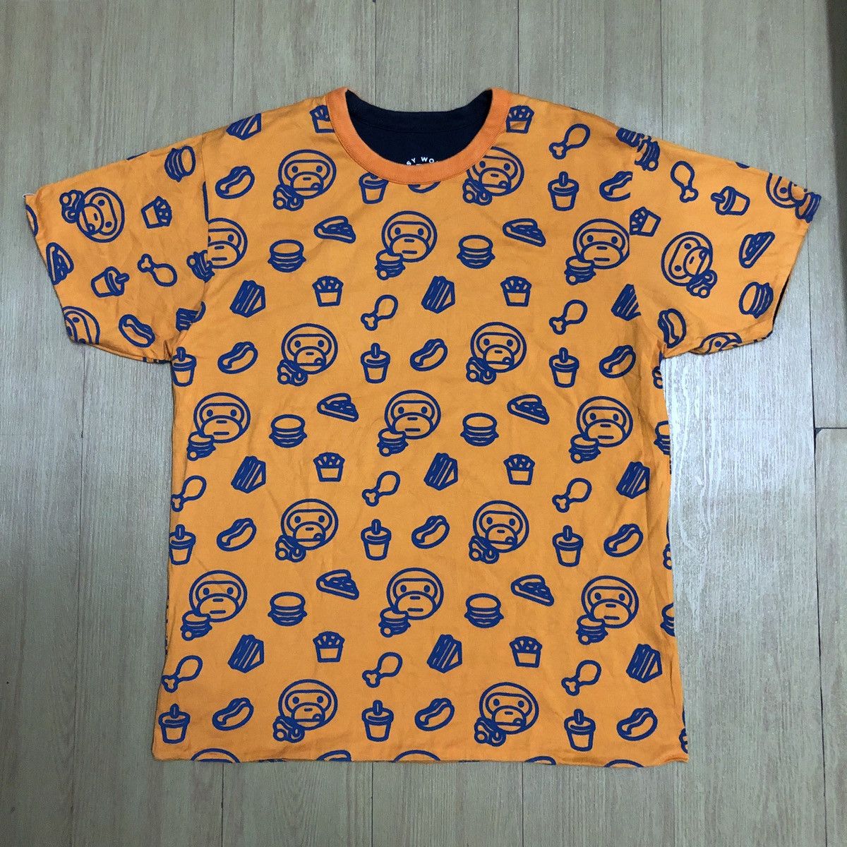 Bape Og A Bathing Ape Baby Milo Junk Food Reversible Tee Hoodie, Sweatshirt | FlexRushtees.com