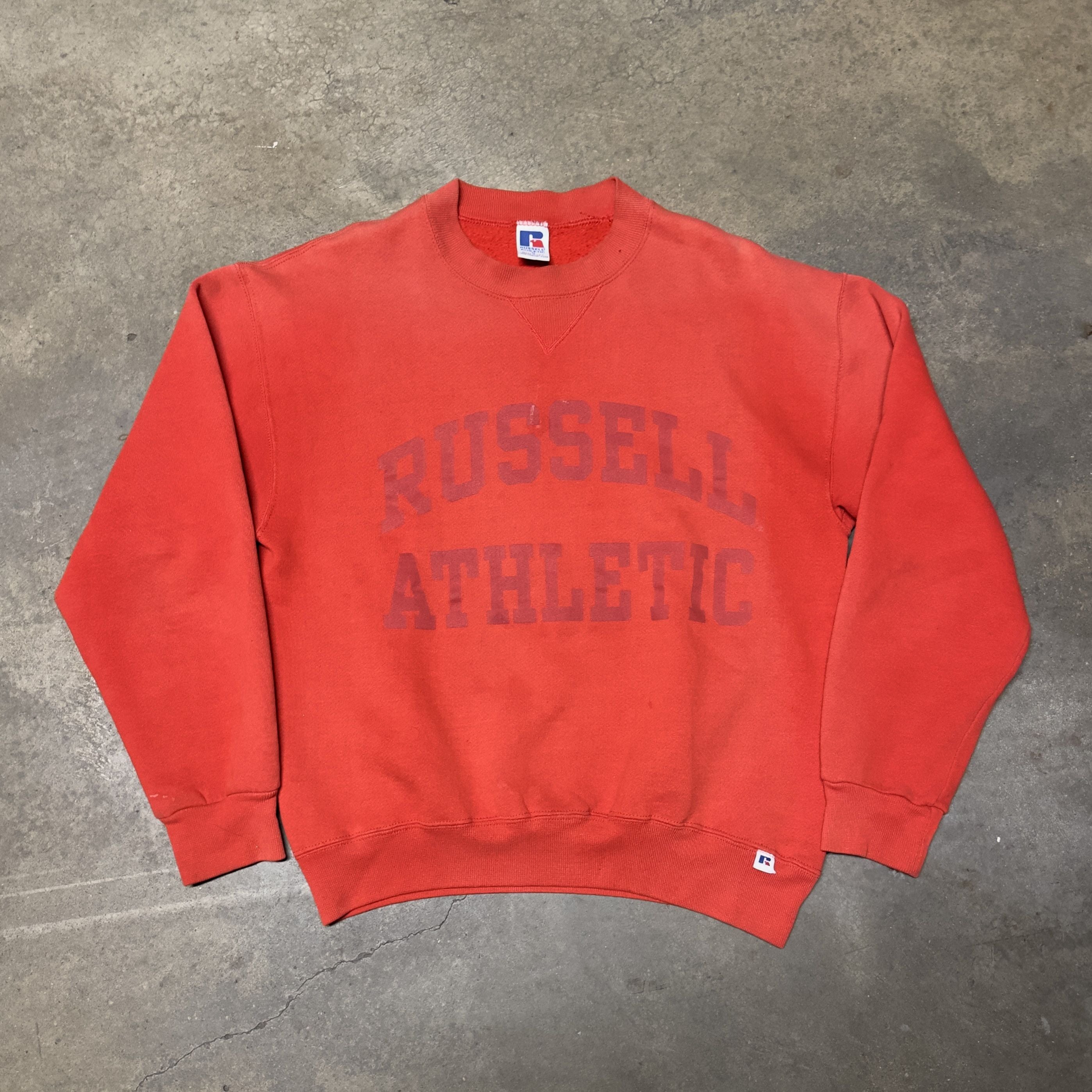 Russell Athletic Vintage 1990s Sunfaded Russell Athletic Logo Crewneck