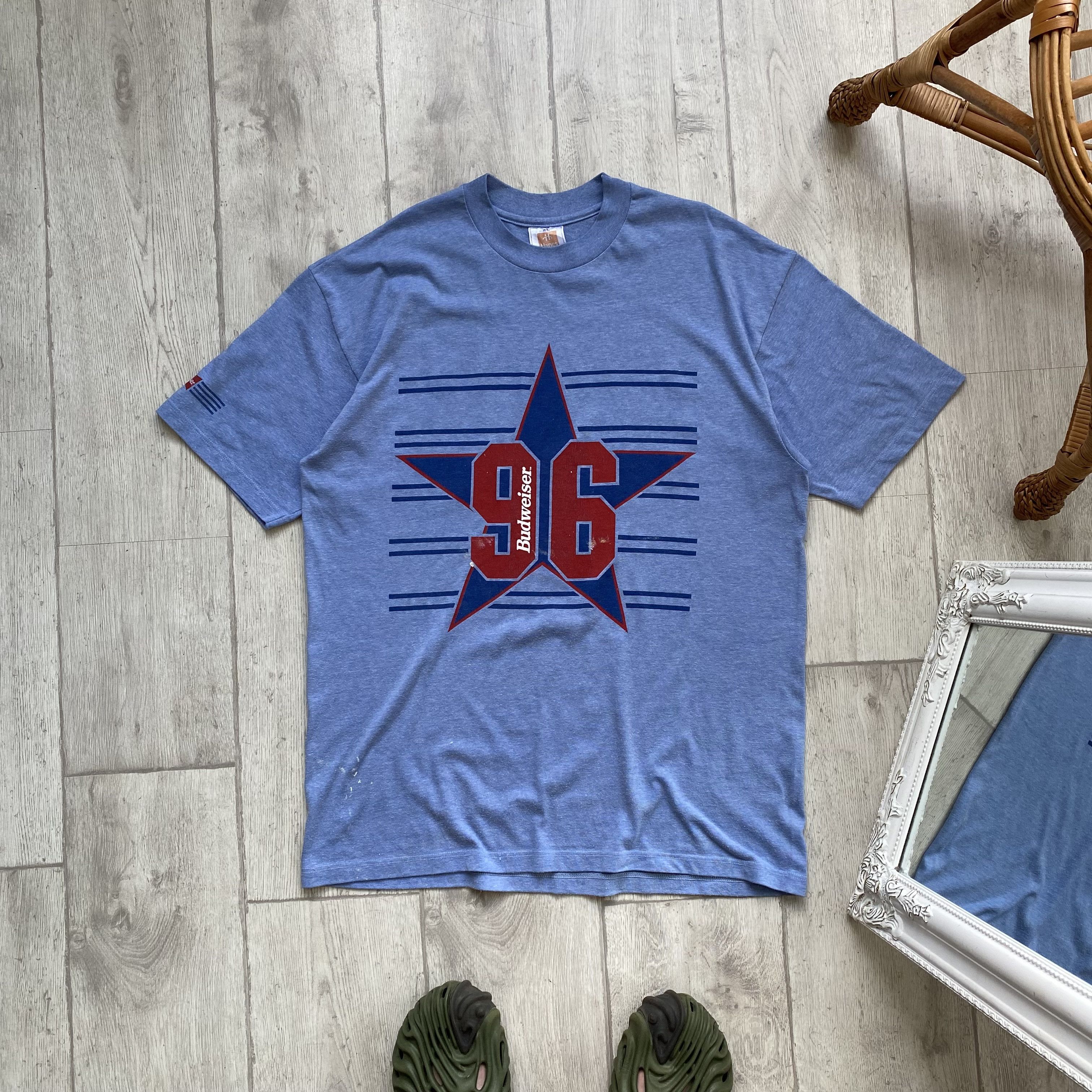 Vintage 1996 Budweiser Beer Promo Tee Y2k Hoodie, Sweatshirt | FlexRushtees.com