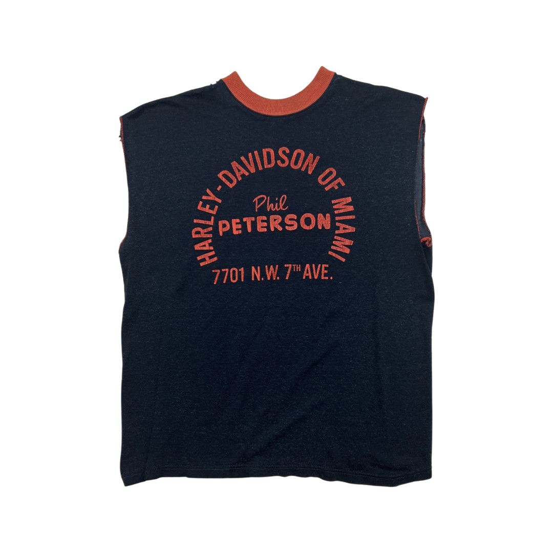 Vintage 60s Harley Phil Peterson Miami Black T Shirt