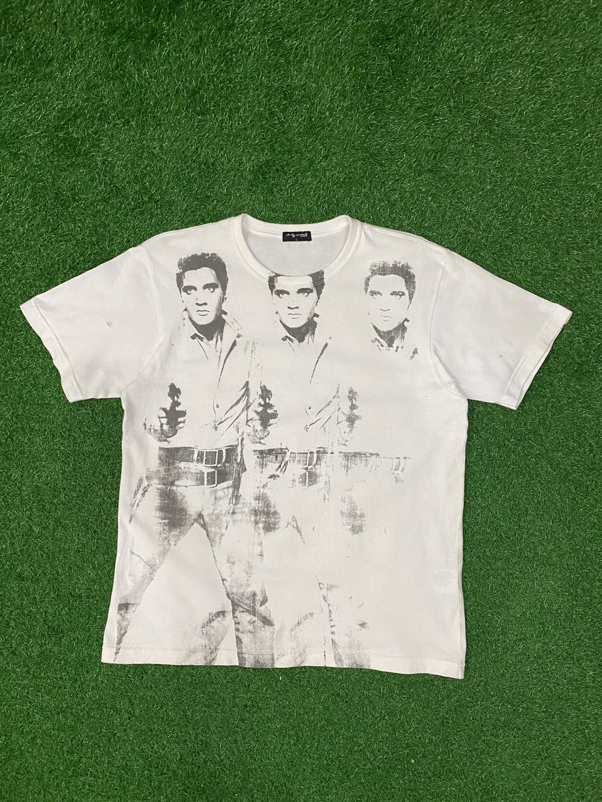 Band Tees X Vintage Vintage Y2k Elvis Presley X Andy Warhol Over Printed Tee Hoodie, Sweatshirt | FlexRushtees.com