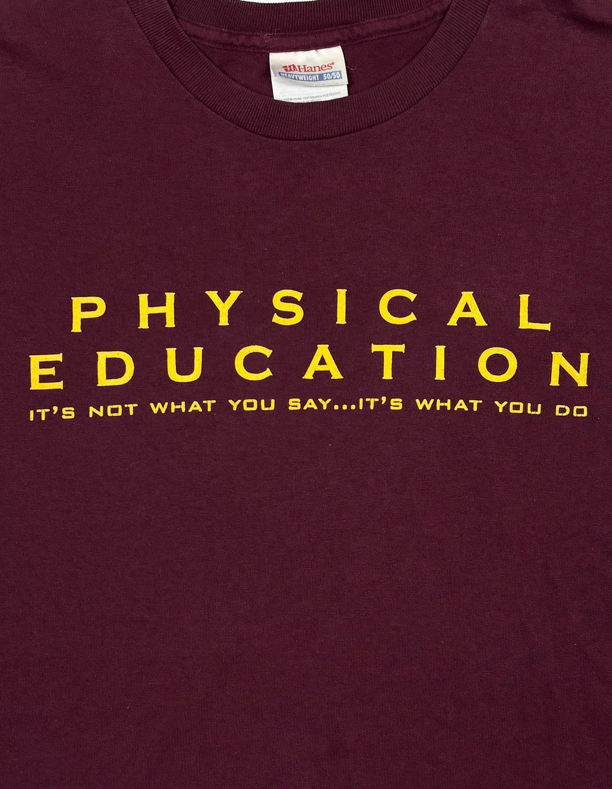 Unsound Rags Vintage 1990s Physical Education Funny Slogan Tee Size L Hoodie, Sweatshirt | FlexRushtees.com