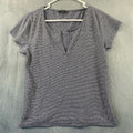 Crew Preppy J Crew Fitted Shirt Horizontal Matrix Lines Medium