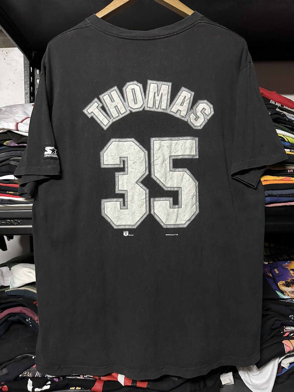 Starter X Vintage Vintage 90s Mlb Sox Starter Thomas 35 Faded Tee