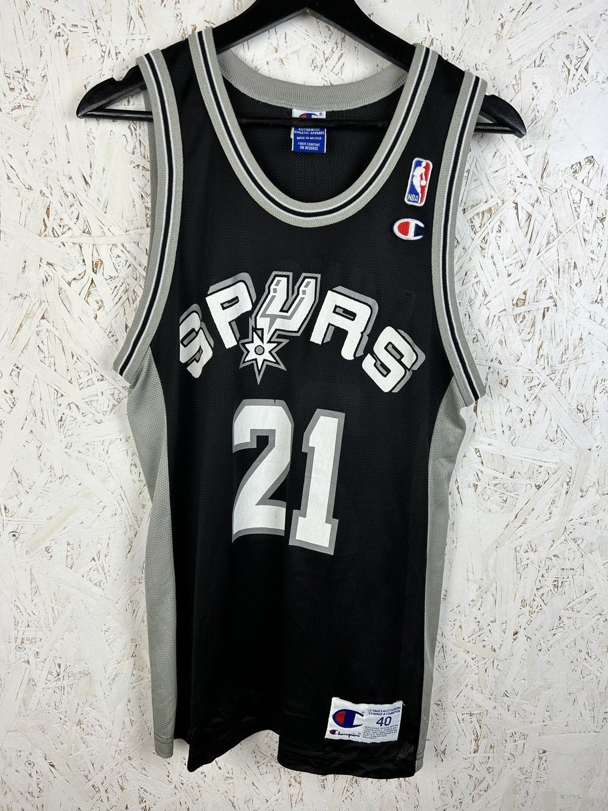 Vintage Champion Nba San Antonio Spurs 21 Tim Duncan 40