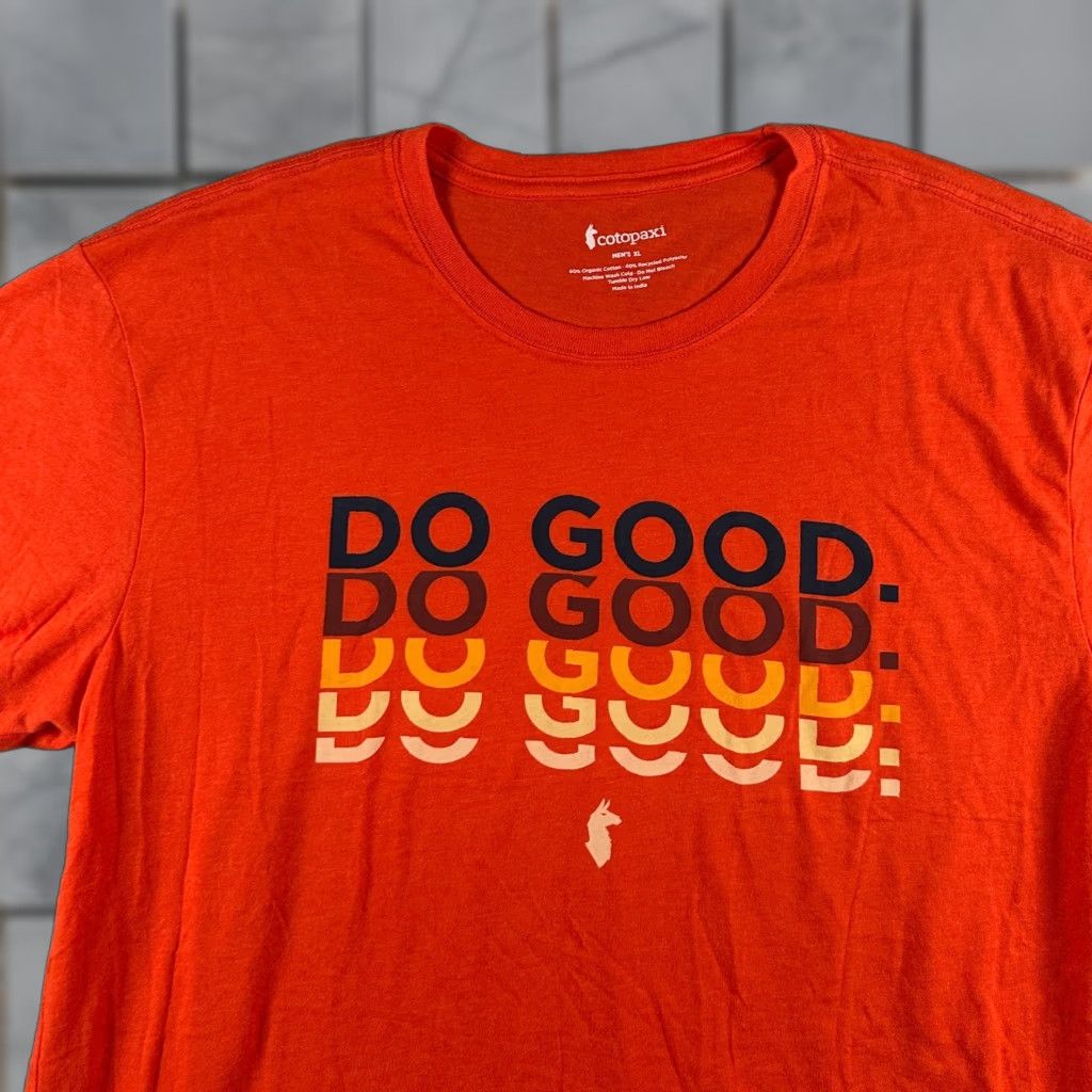 Cotopaxi T Shirt Mens Xl Orange Do Good Organic Cotton Blend Hiking Tee Casual Classic Outd Hoodie, Sweatshirt