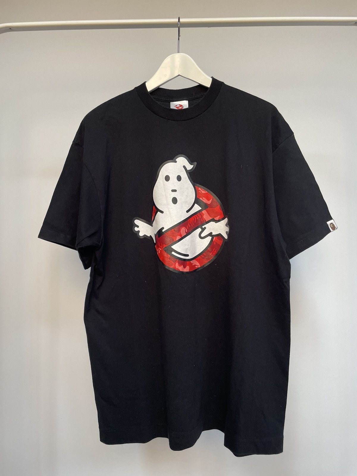 Bape Ghostbusters Fire Camo T Shirt Black
