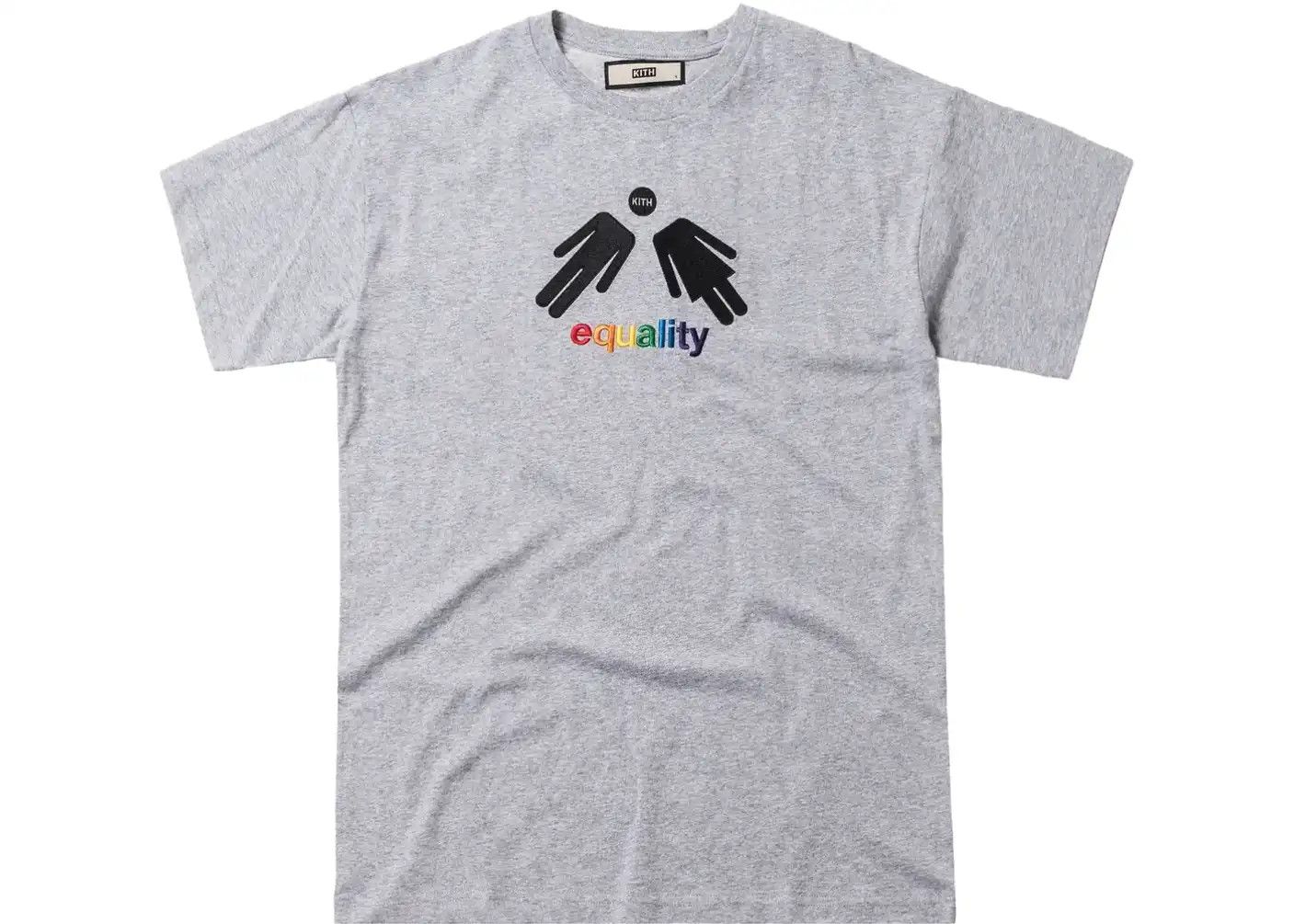 Kith Equality Tee Heather Grey Hoodie, Sweatshirt | FlexRushtees.com