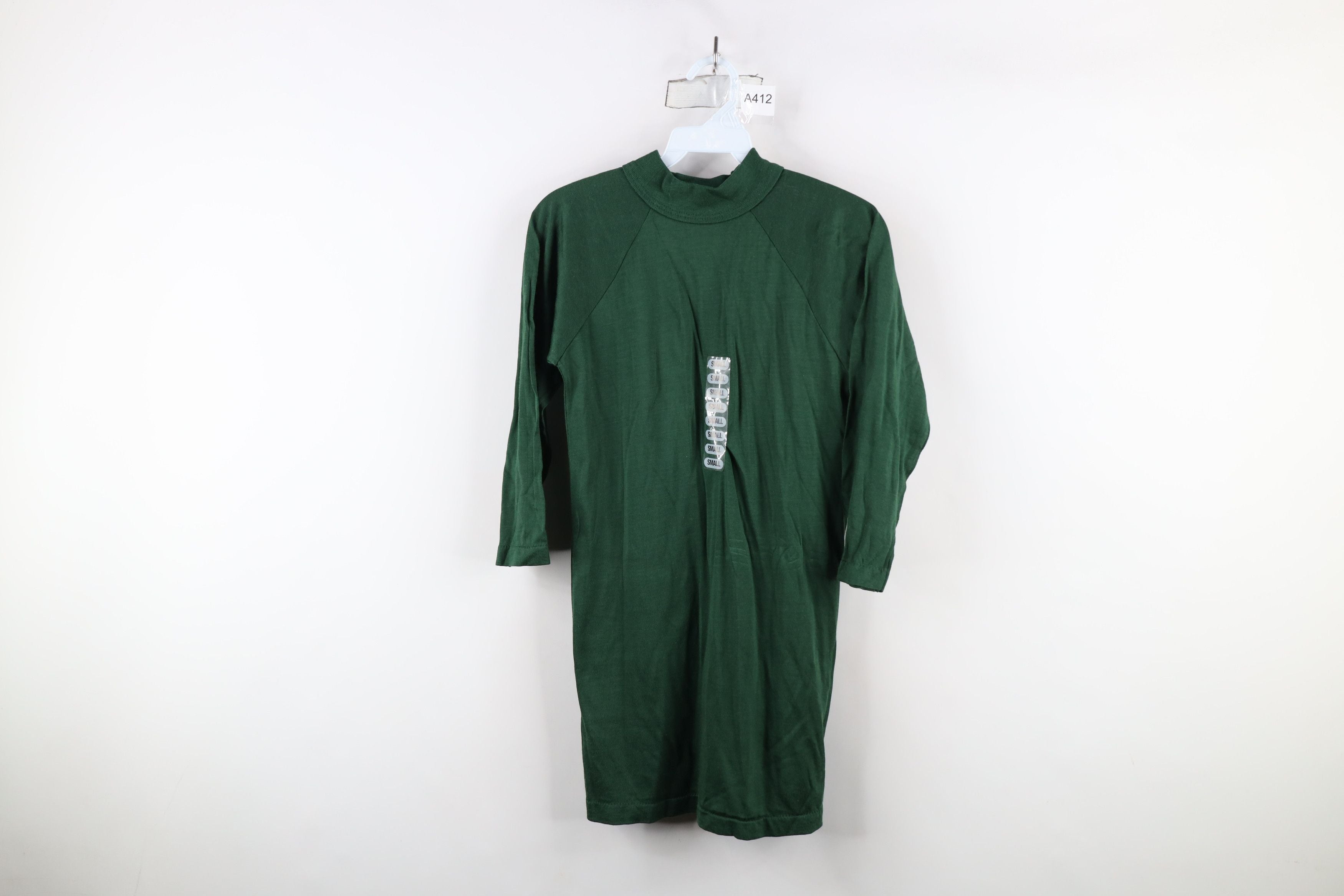 Deadstock Vintage 50s 60s Jersey T Shirt Dark Green Usa
