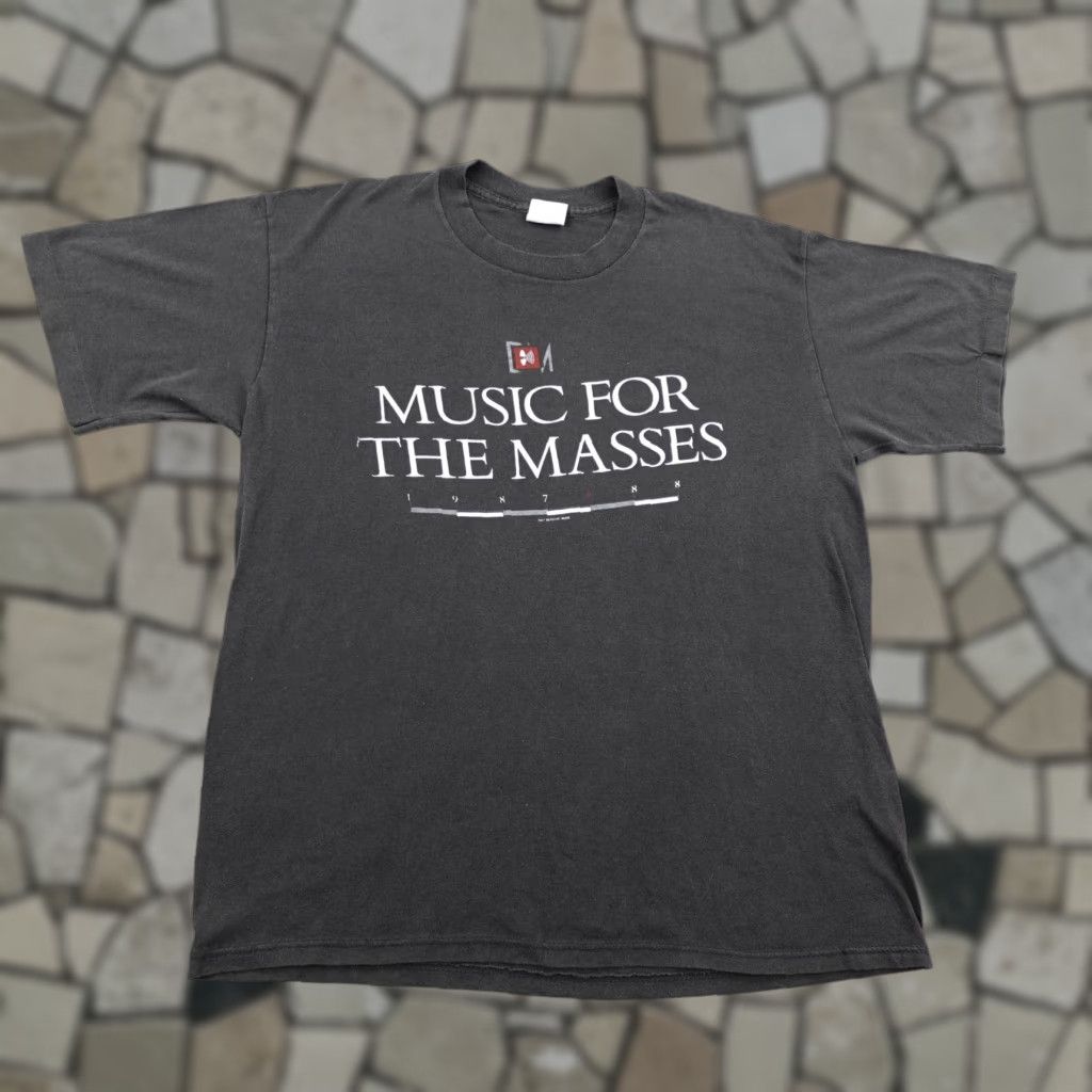 Vintage Depeche Mode Shirt Xl Black Music For The Masses 1987 Tour 80s Concert Mens Shirt Hoodie, Sweatshirt