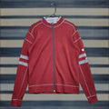 Vintage Kuhl Sweater Mens Full Zip Wool Red Mock Neck Sweatshirt Zip Pockets Embroidered Log