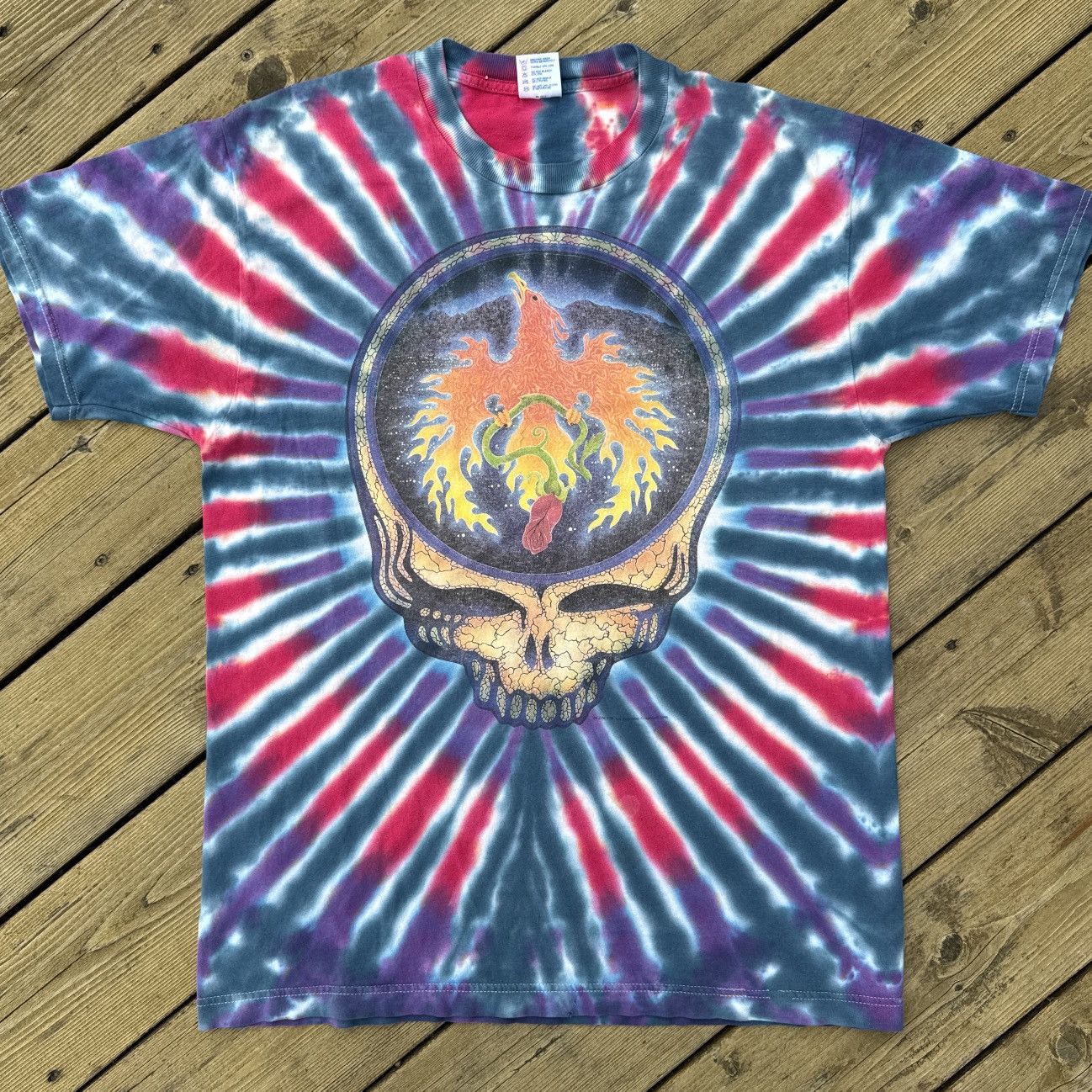 Grateful Dead Vintage 1996 Grateful Dead Phoenix Rising Tie Dye T Shirt Hoodie, Sweatshirt | AU16VibeMintTees.com