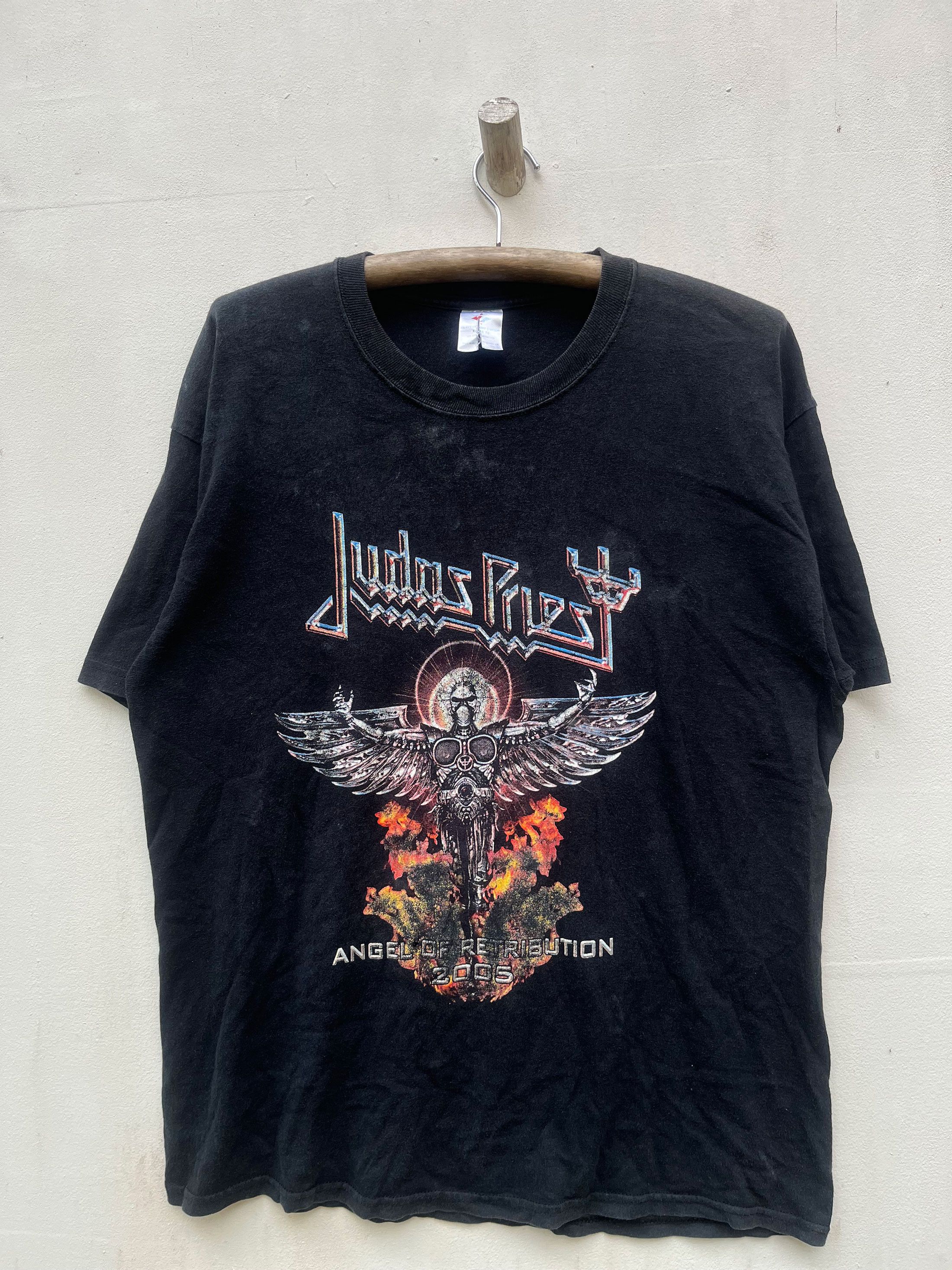Band Tees Vintage Judas Priest Heavy Metal Tour 2000s Y2k Back Hit Hoodie, Sweatshirt | FlexRushtees.com