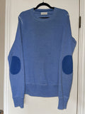 Works Universal Works Crewneck Sweatshirt Blue Padded Elbow T-Shirts, Hoodie | FlexRushtees.com