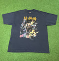 Giant Vintage 90s Def Leppard Euphoria Concert Band Xl T Shirt