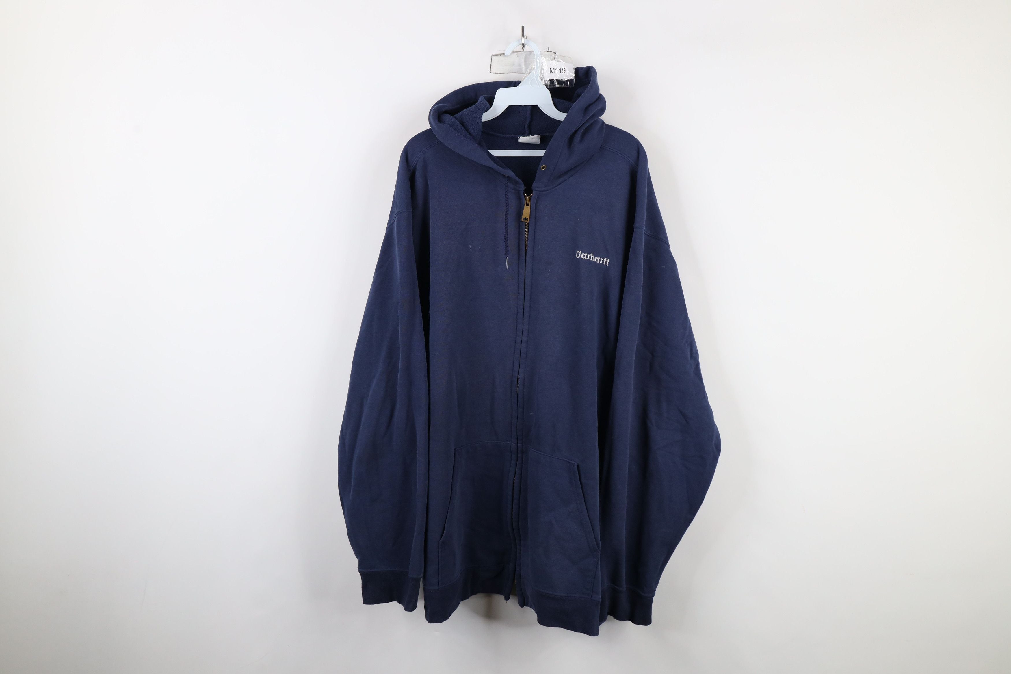 Vintage Carhartt Spell Out Full Zip Hoodie Sweatshirt