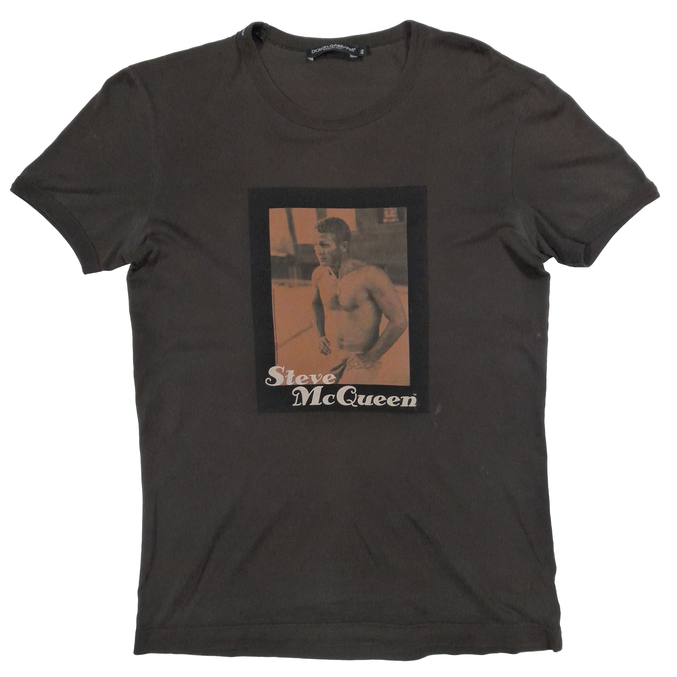 Dolce Gabbana Vintage Steve Mcqueen D G Photo Tee Adult S Size Hoodie, Sweatshirt | FlexRushtees.com
