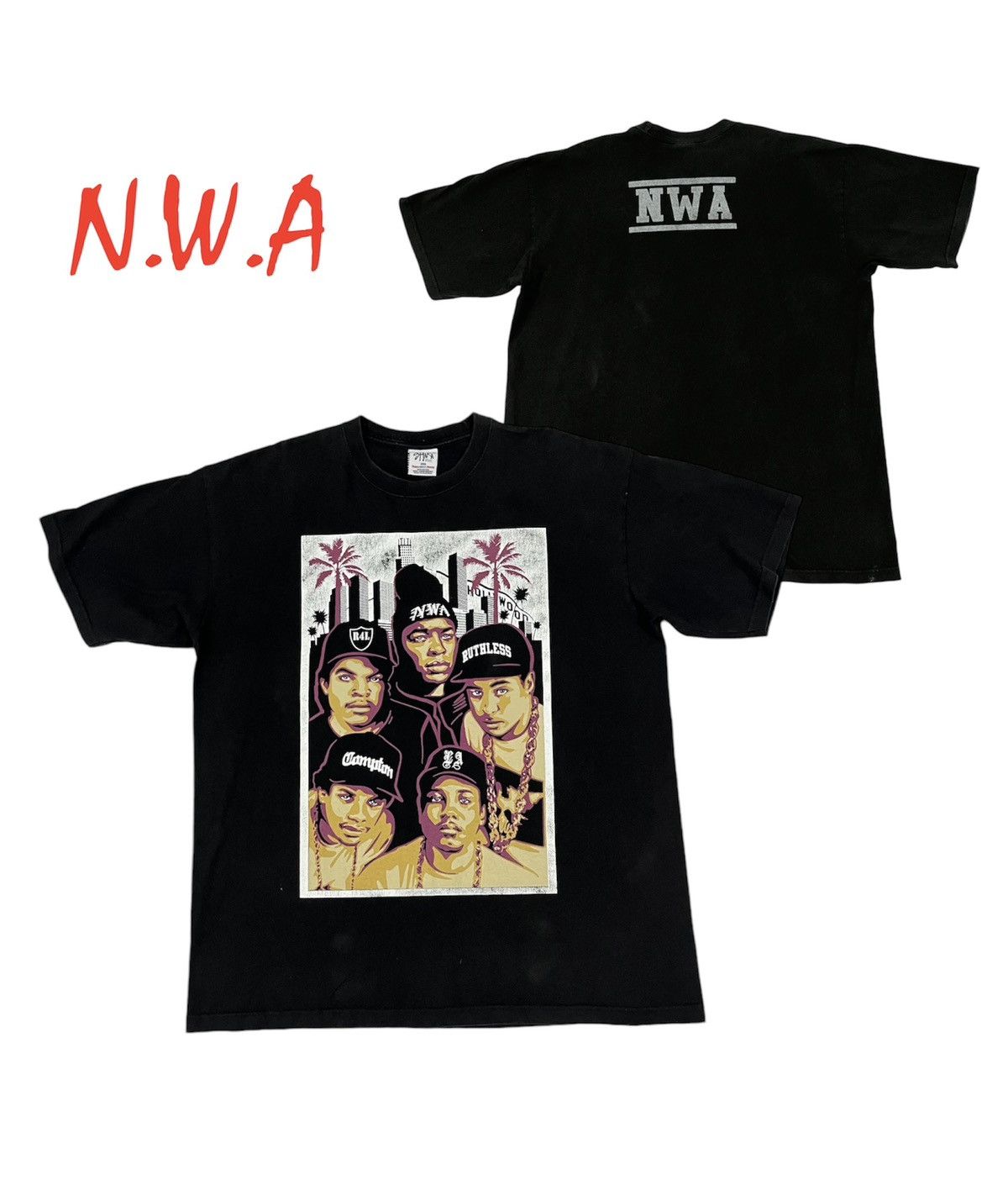 Vintage 90 S Nwa Band Tees Size 2xl Hoodie, Sweatshirt | FlexRushtees.com