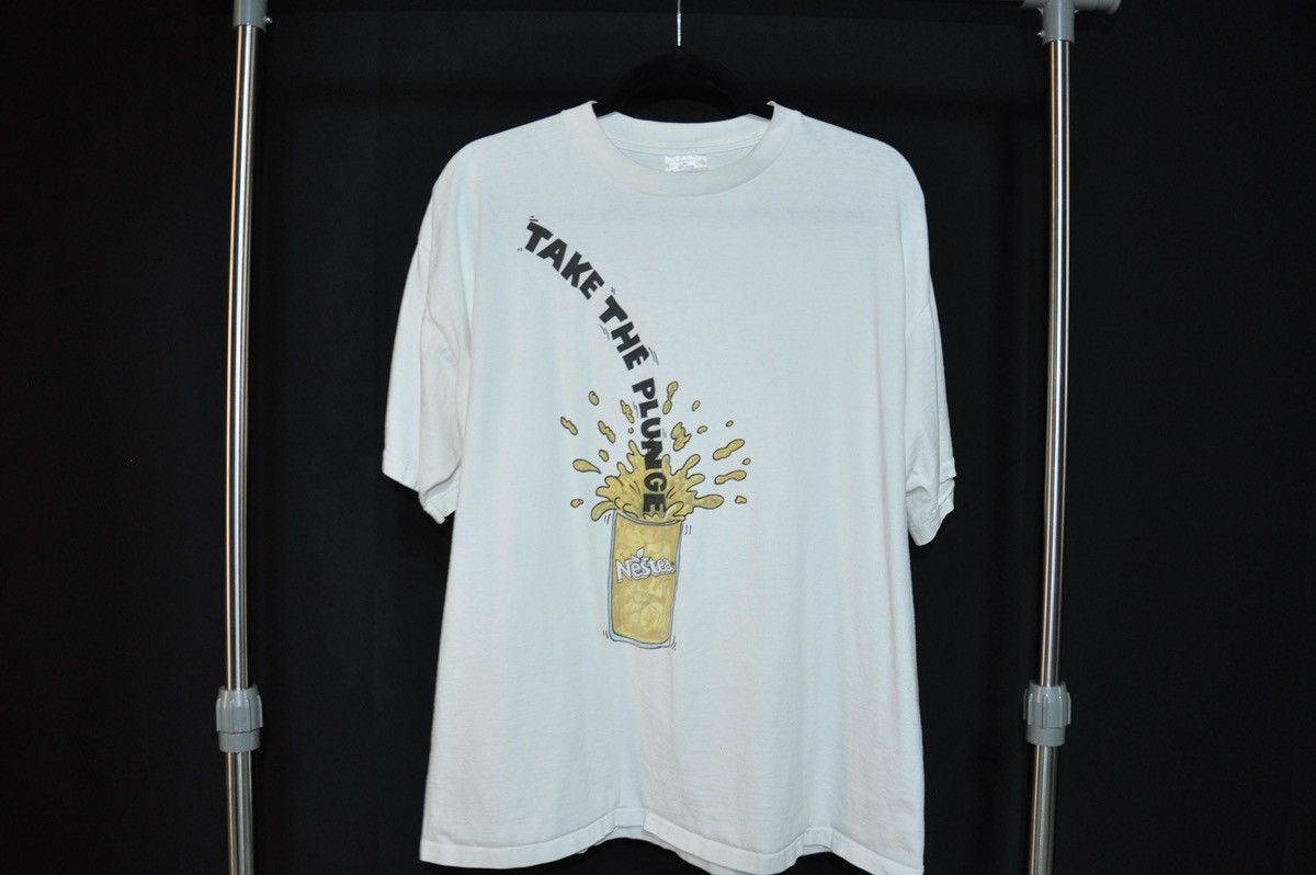 Vintage Nestea Take The Plunge Promo Tee 90s Hoodie, Sweatshirt | FlexRushtees.com