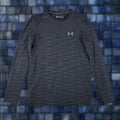 Armour Under Armour Shirt Mens Small Dark Gray Fitted Heatgear Crewneck Long Sleeve