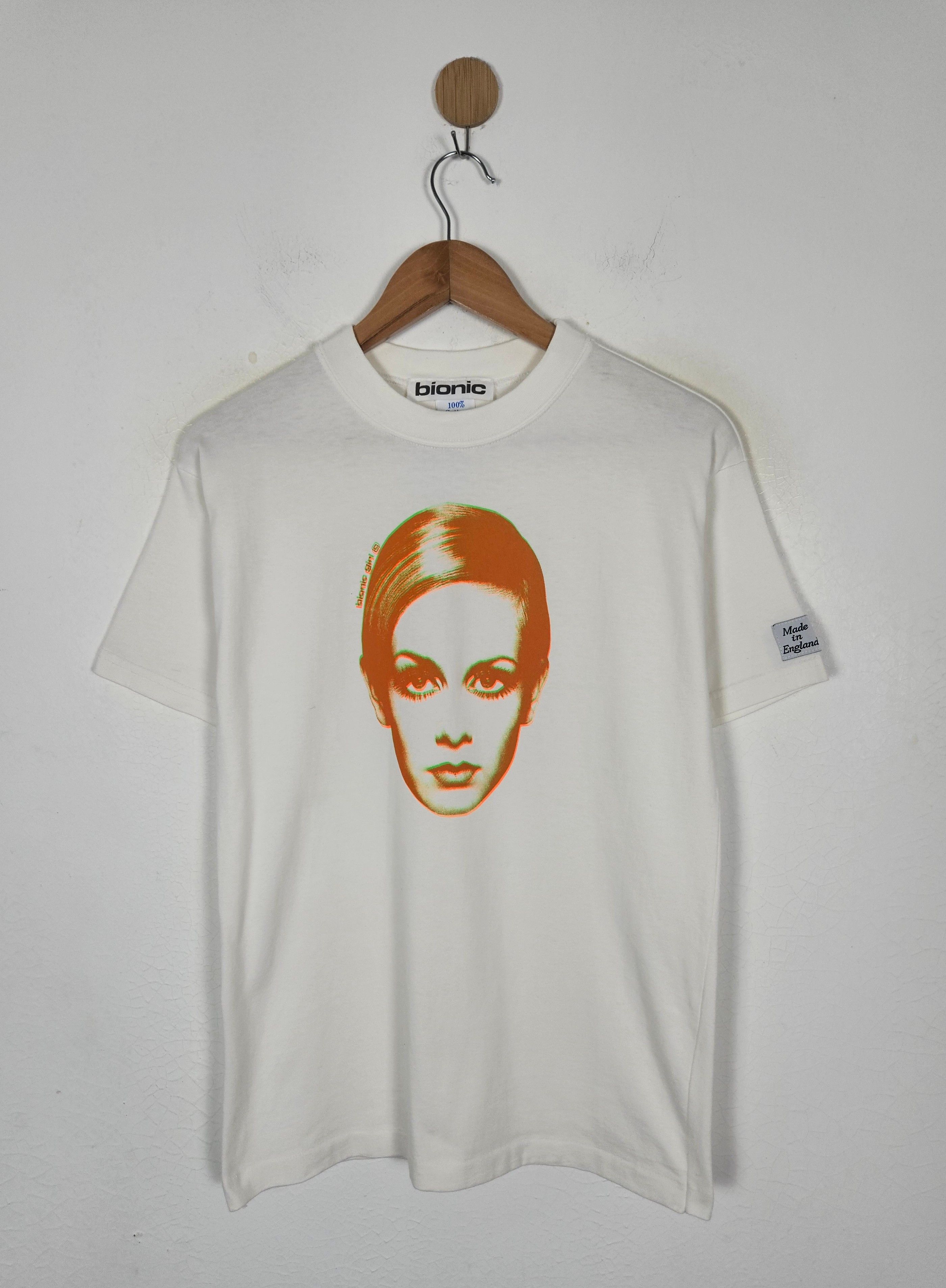 Vintage Bionic Girl Twiggy Pop Art Psychedelic Tee Shirt
