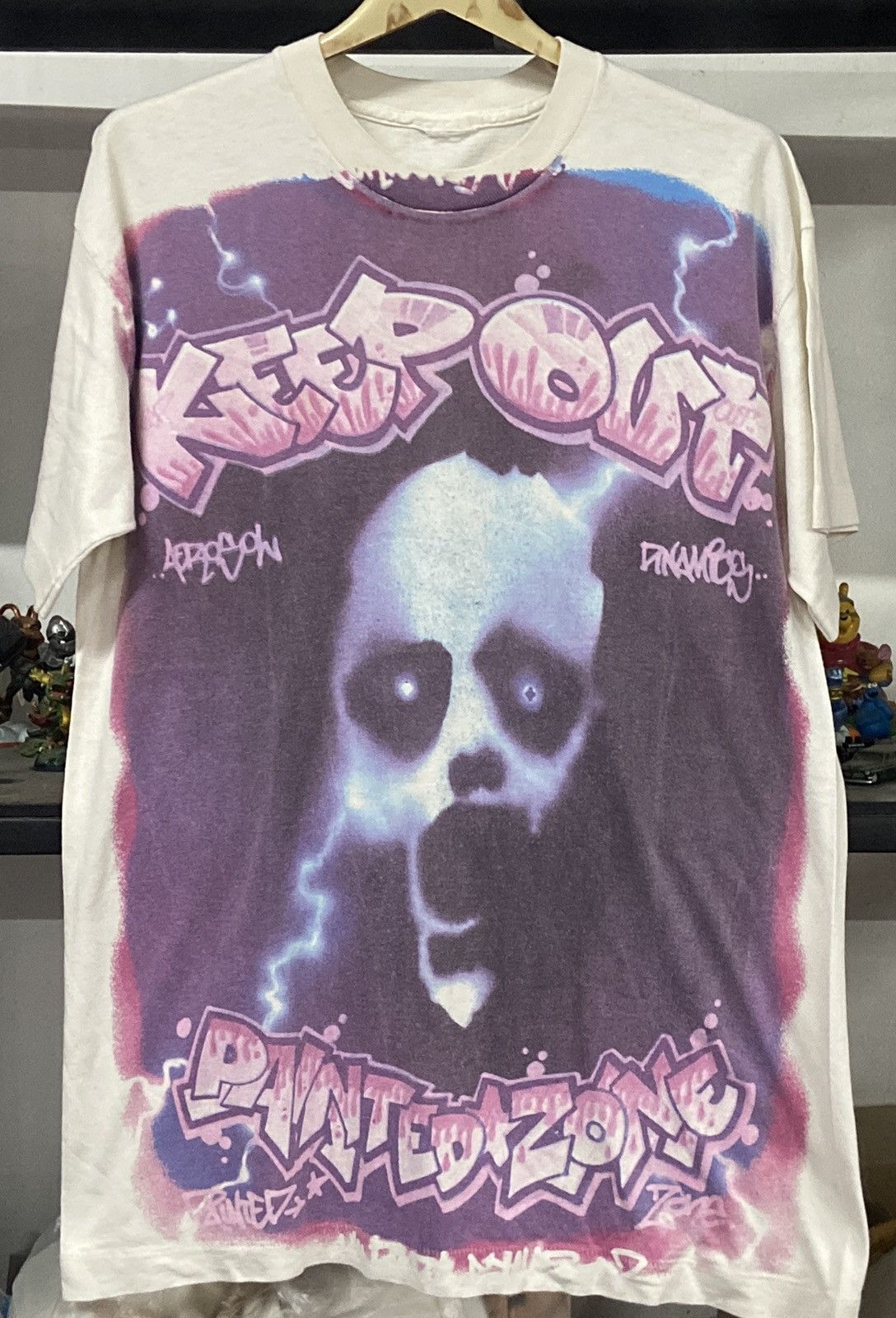 Other Vintage 90s Scribbles Keep Out Painted Zone Scream Tshirt