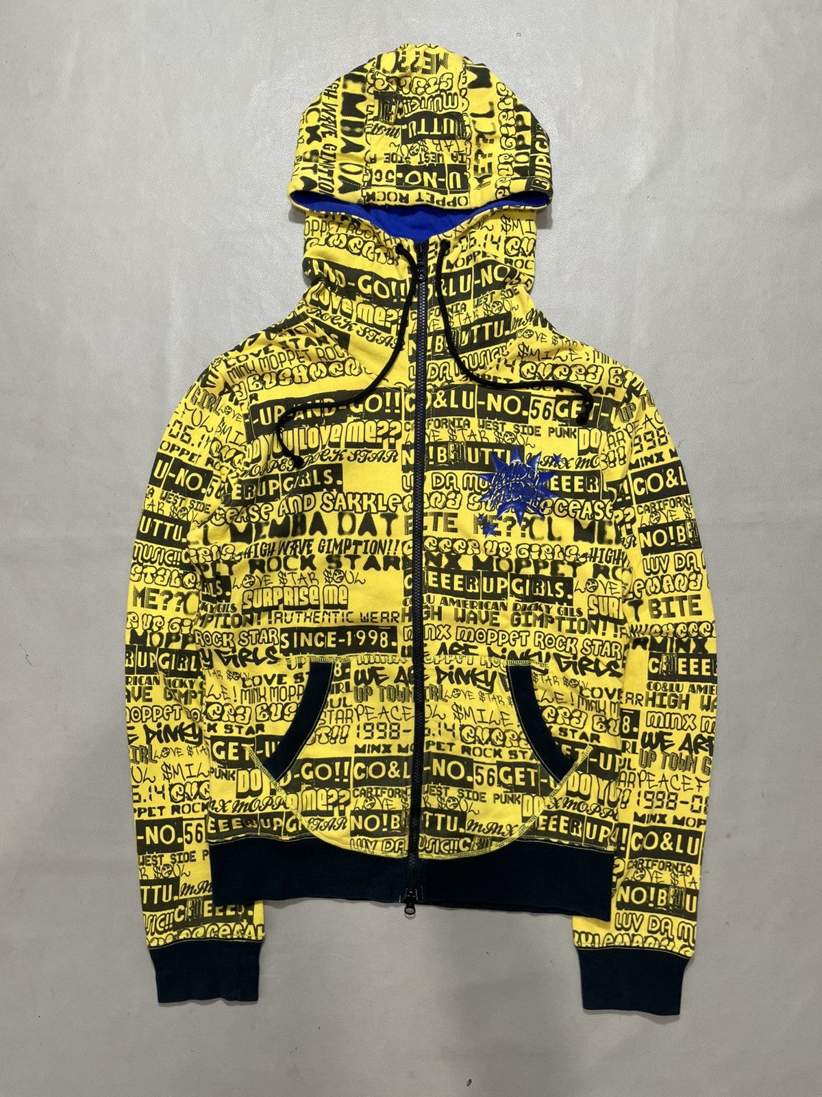 Hysteric Glamour Japanese Co Lu Full Poem Zip Up Hoodie