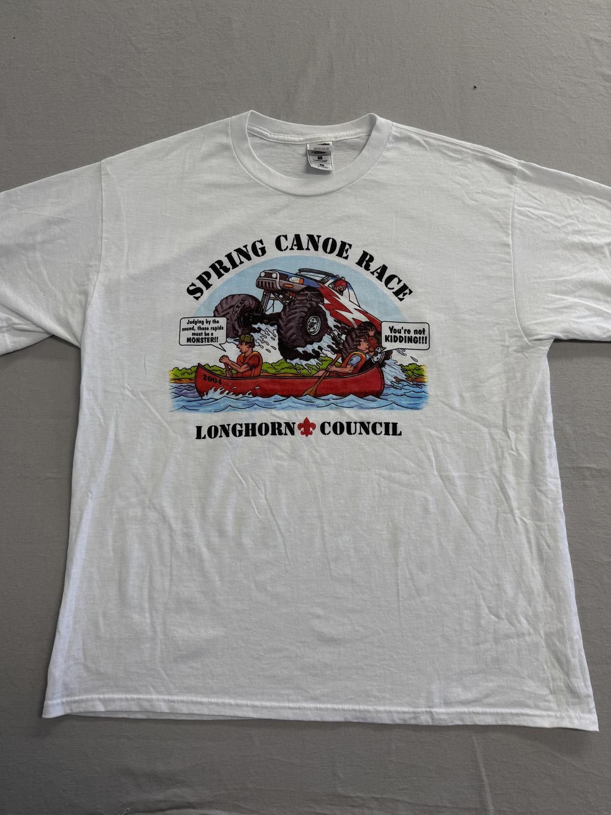 Fruit Of The Loom Vintage Monster Truck Art T Shirt 2004 Spring Canoe Race Xl Hoodie, Sweatshirt | FlexRushtees.com