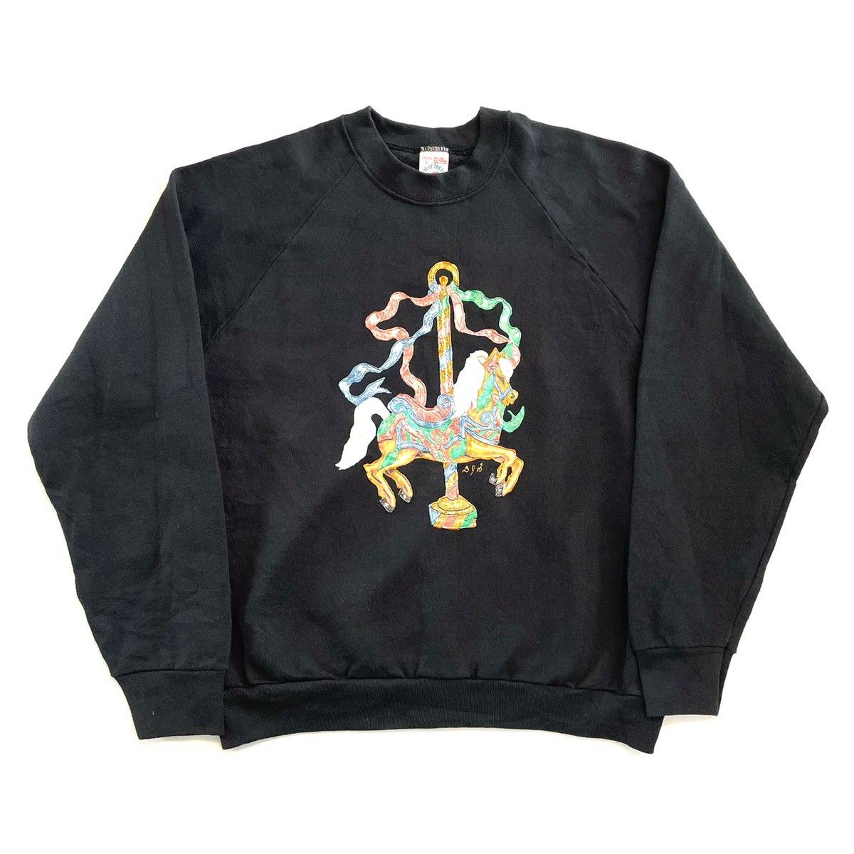 Vintage Fruit Of The Loom Sweatshirt Embroidery Roundabout