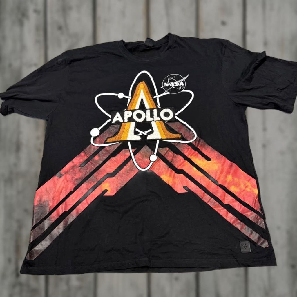 Southpole Graphic Shirt 6xb Black Big Tall Nasa Apollo Space Program Mens