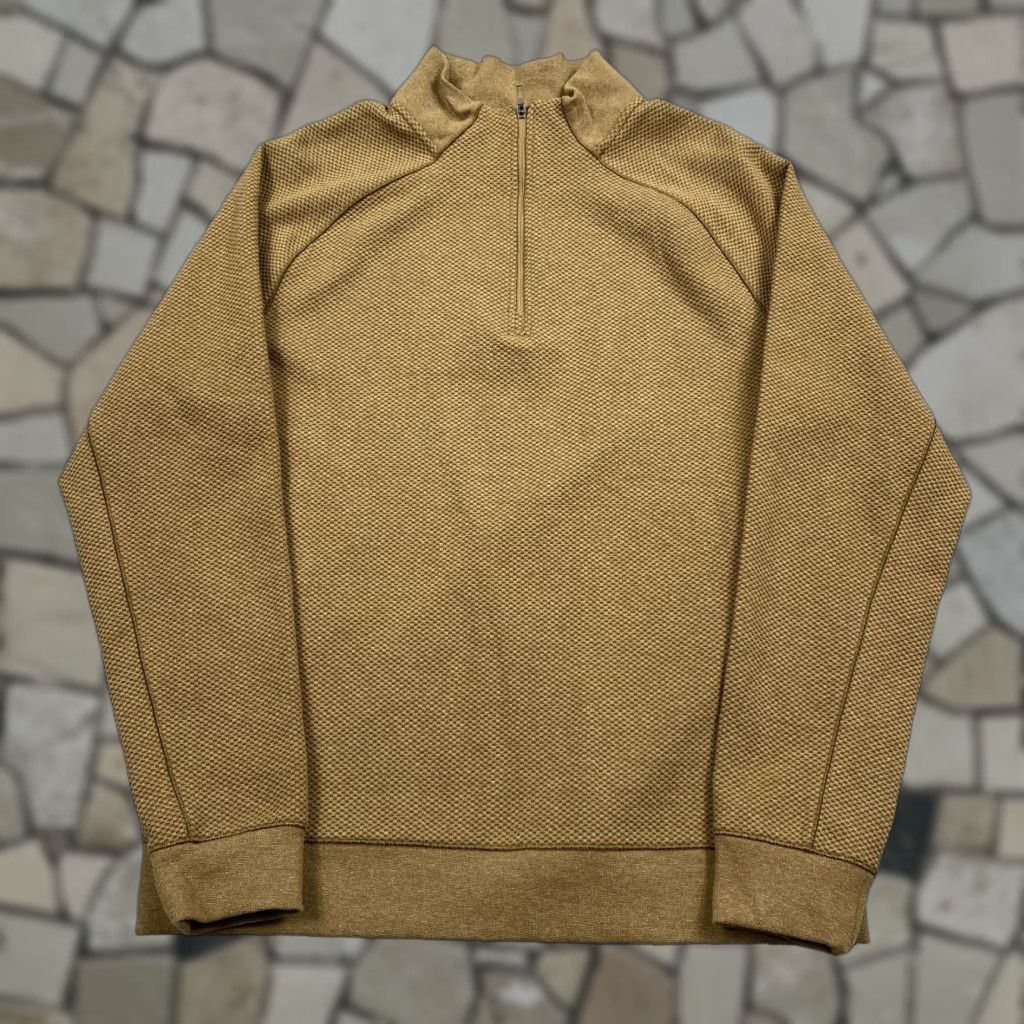 Vintage Vrst Men S Recharge Pebble Fleece 1 4 Zip Pullover Golf Sweatshirt Brown Size M Long Sleeve