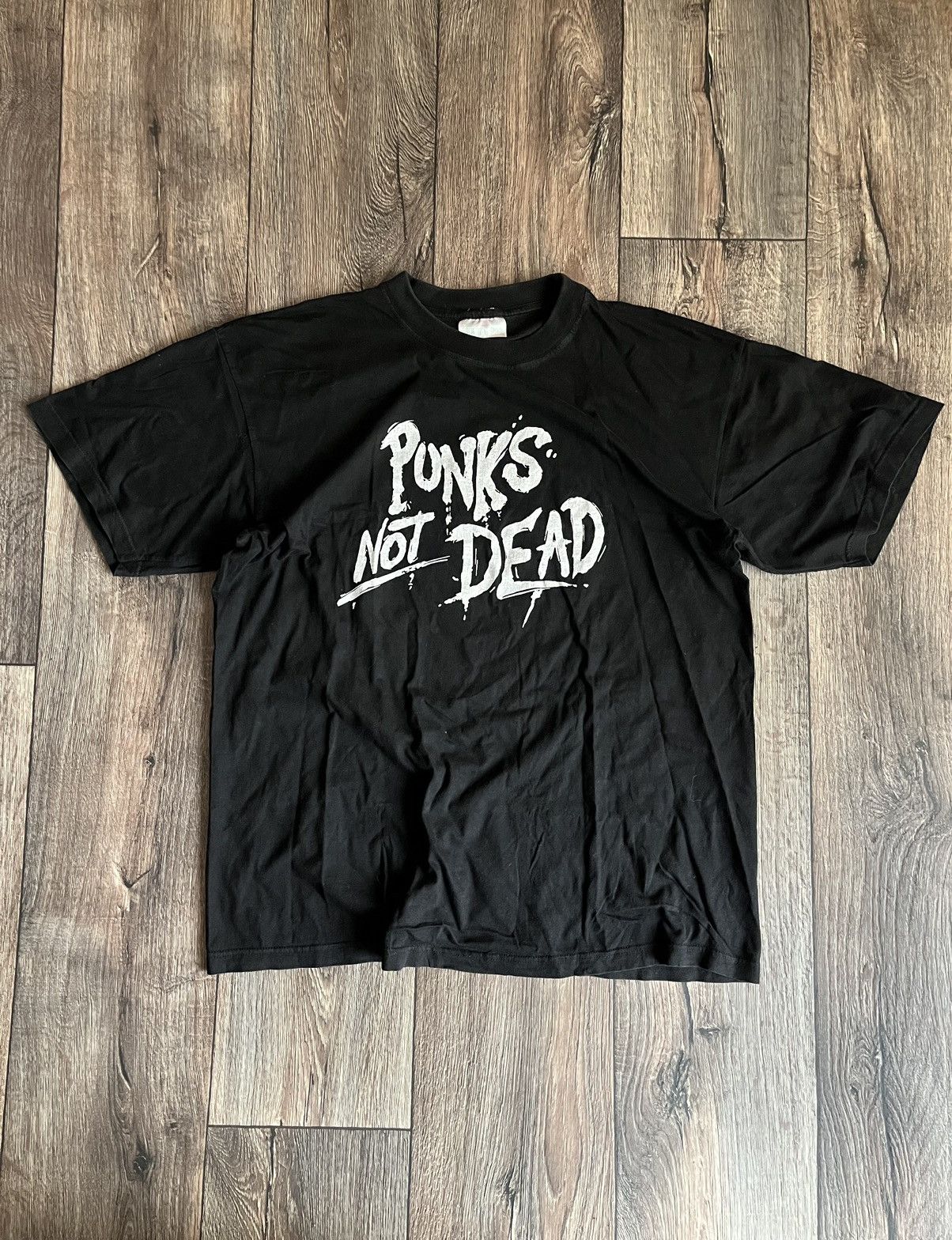 Vintage Punks Not Dead Anarchy Back Print Logo Tshirt Hoodie, Sweatshirt | FlexRushtees.com