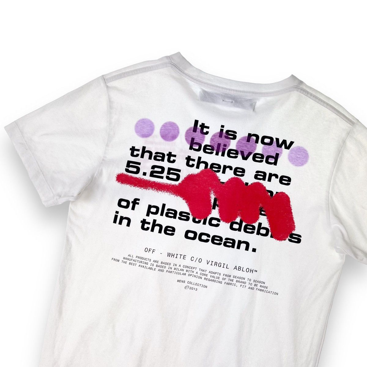 White Off White Ocean Debris T Shirt