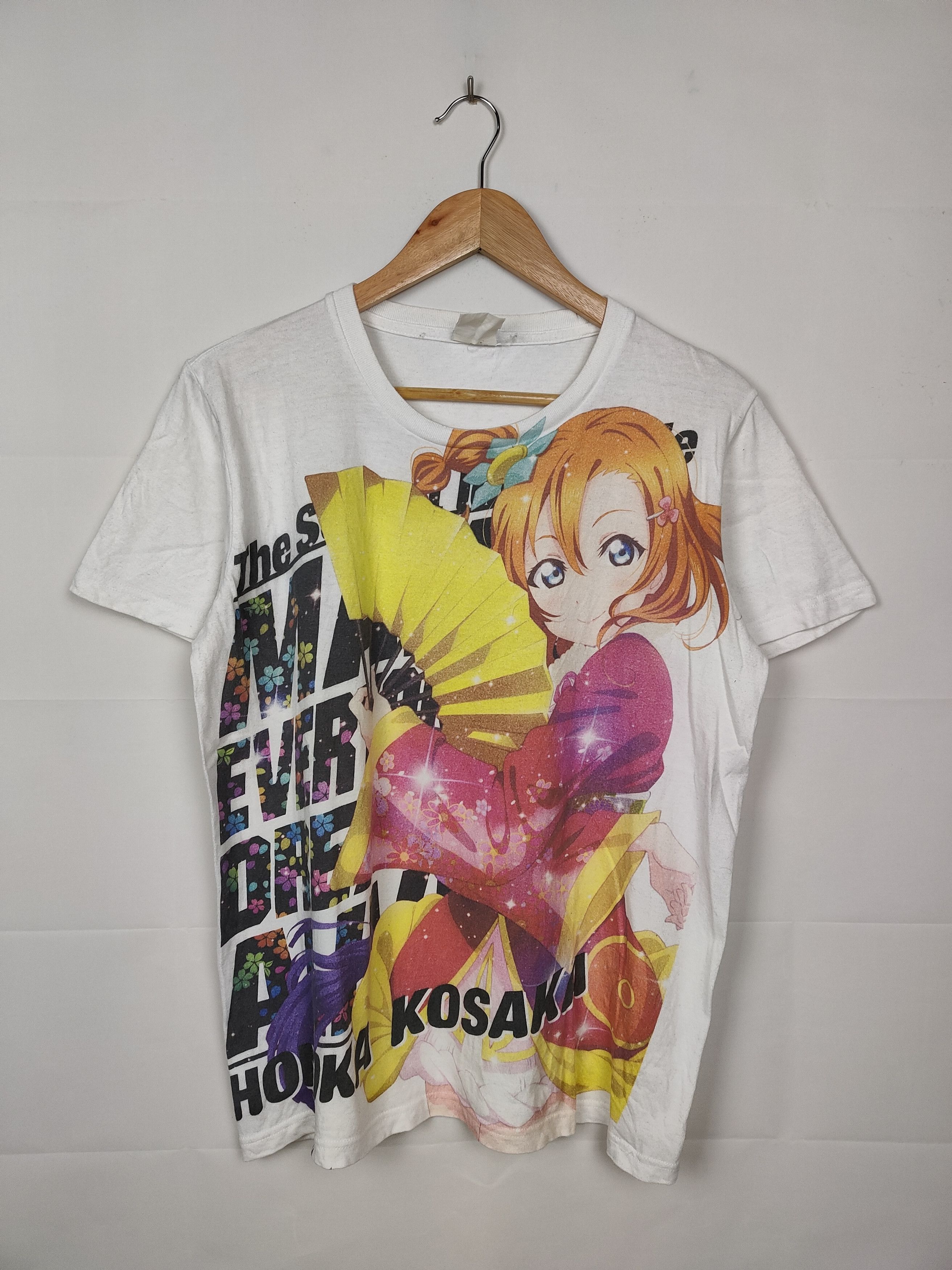 Japanese Brand X Vintage Love Live The School Idol Movie T Shirt Kosaka Honoka Hoodie, Sweatshirt | FlexRushtees.com