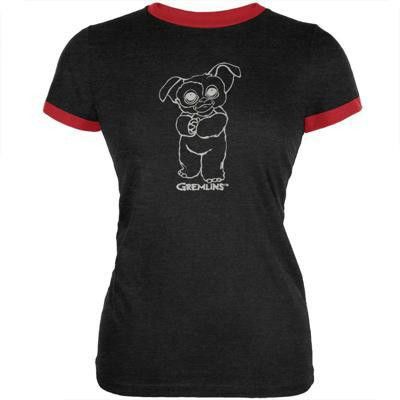 Designer Vintage Ringer Shirt Gizmo Gremlins Movie Juniors Xxl