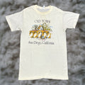 Vintage Anvil T Shirt 70s Shirt Unisex Adults L Yellow Crew Neck Short Sleeve 70s Theme Mens W
