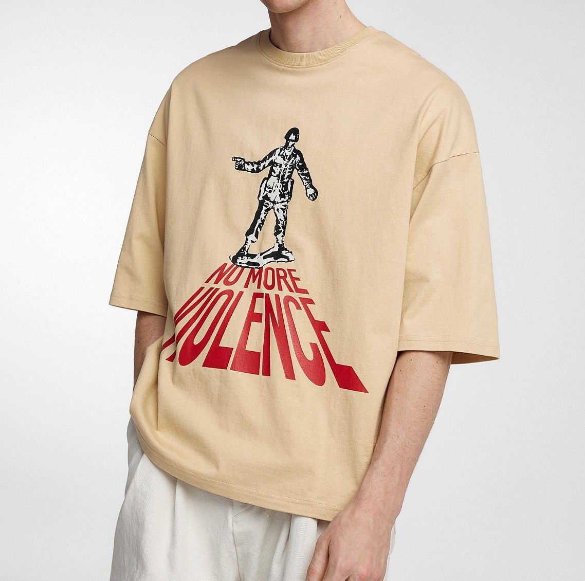 Tee Library No More Violence Oversized T Shirt Unisex Hoodie, Sweatshirt | FlexRushtees.com