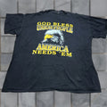 Vintage Oneita T Shirt Xxxl Black Short Sleeve Crew Neck God Bless Union People America Need Hoodie, Sweatshirt