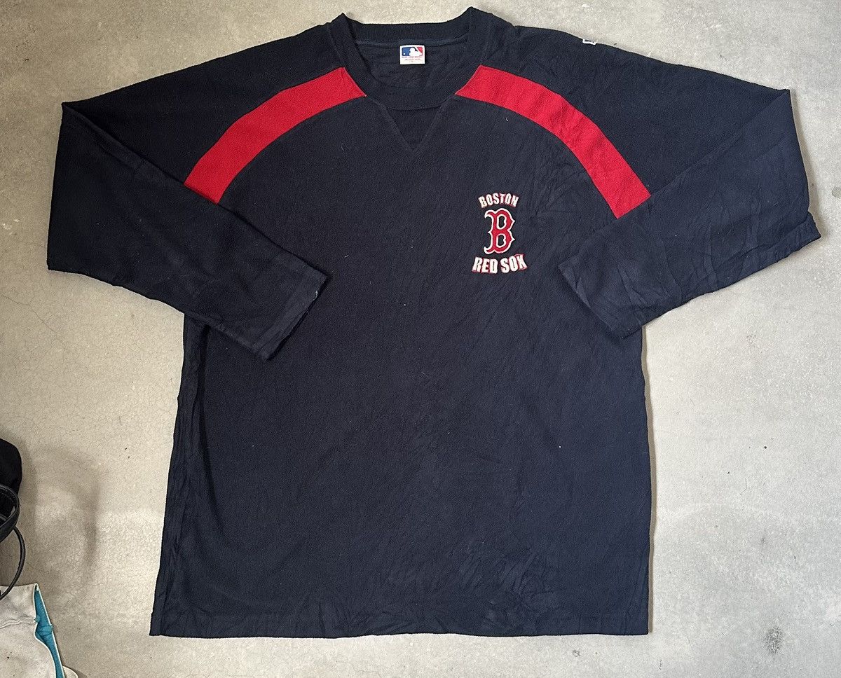 Mlb Vintage Boston Red Sox Mlb Fleece Long Sleeve