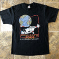 Vintage Heli Expo Trippy Space Helicopter T Shirt