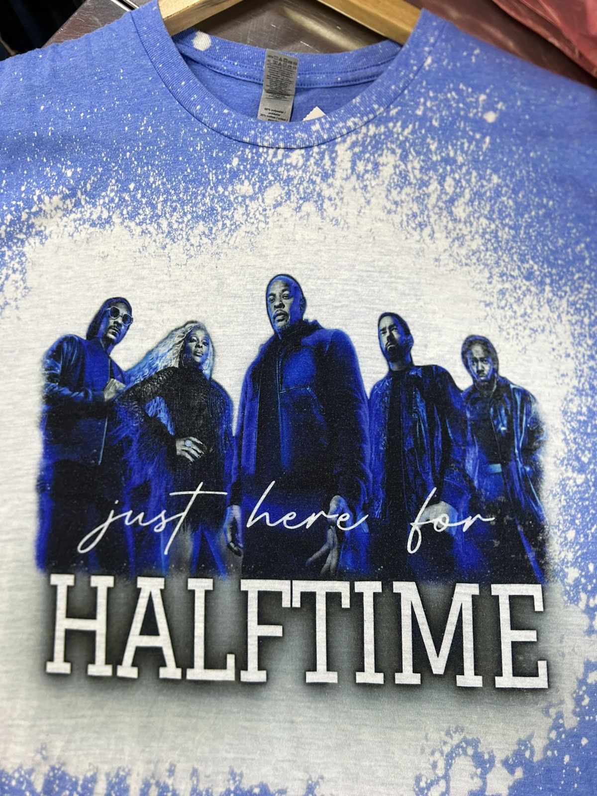 Rap Tees X Vintage Just Here For Halftime Dr Dre Snoop Dogg Eminem Rapper Tee Hoodie, Sweatshirt | FlexRushtees.com