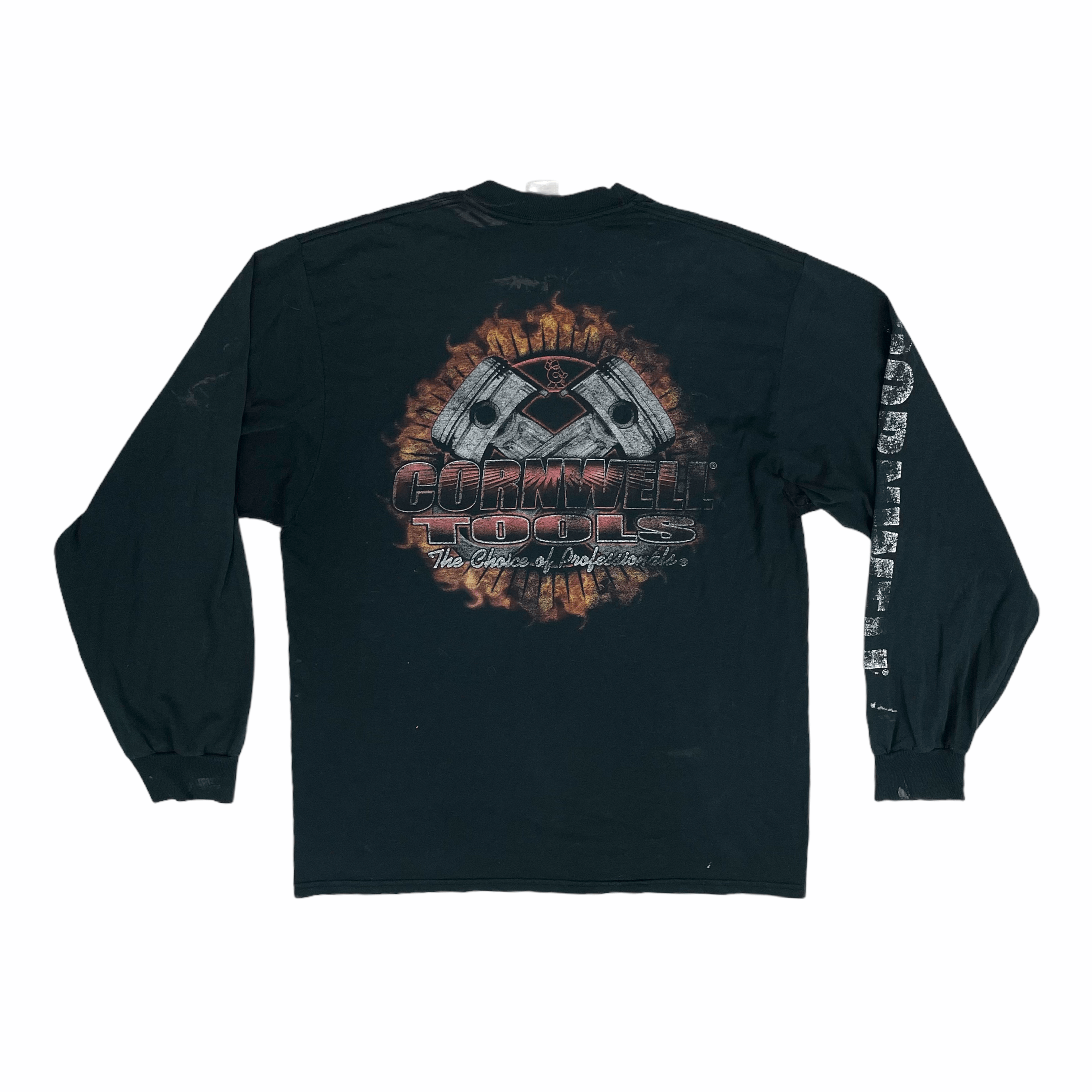 Vintage 00s Cornwell Tools Black Long Sleeve Shirt Size L Hoodie, Sweatshirt | AU16VibeMintTees.com