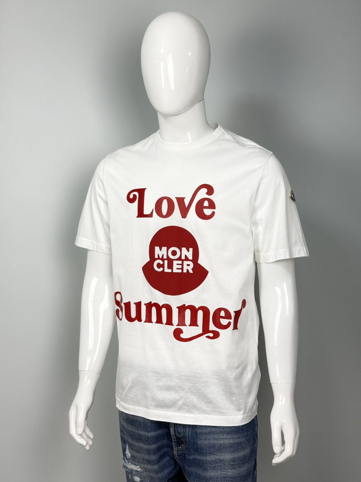 Moncler Love Summer Logo Tee Mens Medium Size Hoodie, Sweatshirt | FlexRushtees.com